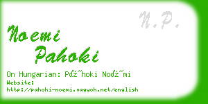 noemi pahoki business card